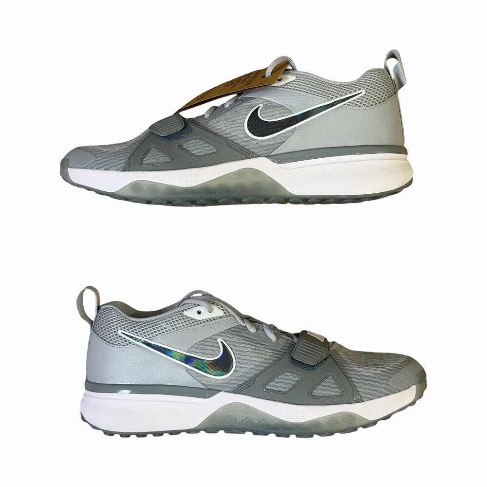Size 11.5 Nike Air Zoom Diamond Elite Turf TB P Baseball Shoes Gray FN4250-001